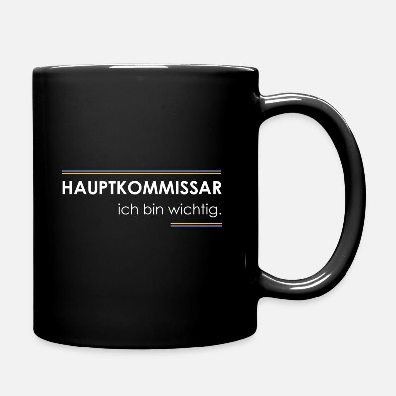 Polizeihauptkommissar - Tasse einfarbig - Schwarz