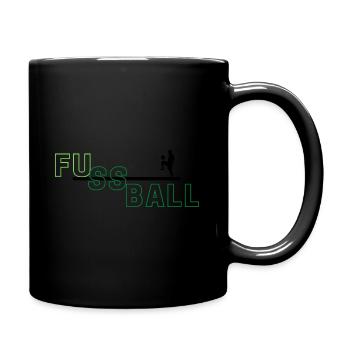 FUssball - Tasse einfarbig - Schwarz - Rechts