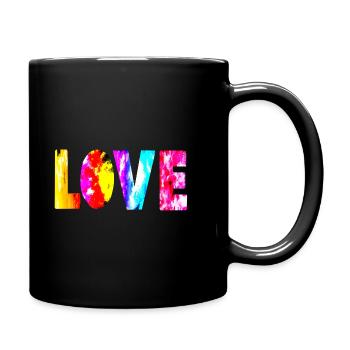 Love Lover love, everything is love hippie - Full Colour Mug - black - Right