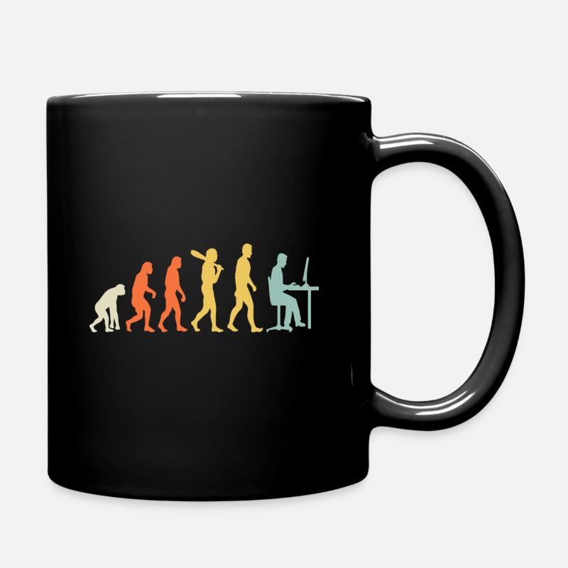 Die Evolution des Menschen zum Computerdesign - Tasse einfarbig - Schwarz