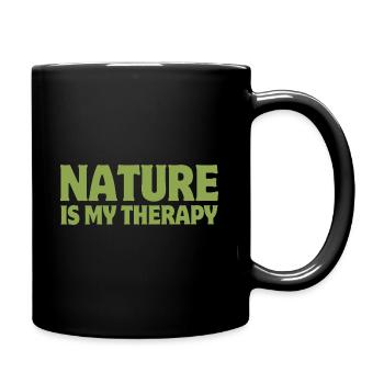 nature is my therapy - Mug uni - noir - Droite