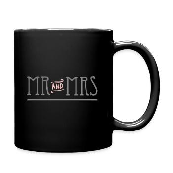 Mr. and Mrs. - Full Colour Mug - black - Right