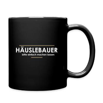 Häuslebauer - Tasse einfarbig - Schwarz - Rechts