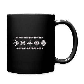 Motifs tribaux et symboles amérindiens - Mug uni - noir - Droite