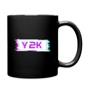 Y2K Retro Cyber Glitch - Full Colour Mug - black - Right