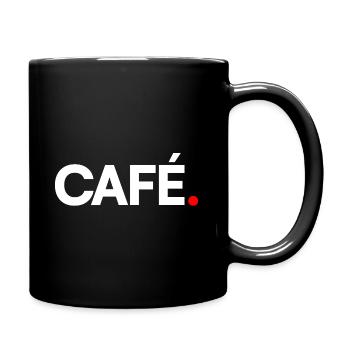 KAFFEE | Minimalistischer Bürohumor - Tasse einfarbig - Schwarz - Rechts