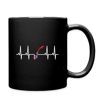 Norway Flag Heartbeat Oslo EU Europe EKG Odin - Full Colour Mug - black - Right