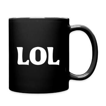 LOL - Tasse einfarbig - Schwarz - Rechts