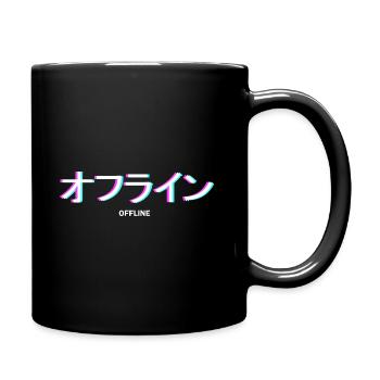 Japanese Kanji Offline Anime Sayings Gift - Full Colour Mug - black - Right