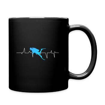 plongeur - Mug uni - noir - Droite