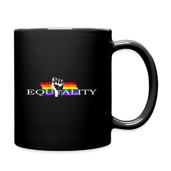 Equality...Respect Human Rights - Tasse einfarbig - Schwarz - Rechts