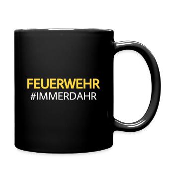 Feuerwehr immerda - yellow/white - Tasse einfarbig - Schwarz - Rechts