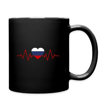 Battement de cœur de la Russie - Mug uni - noir - Droite