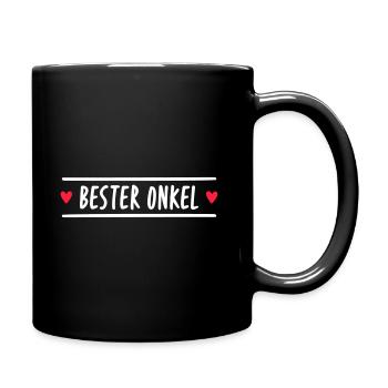 Bester Onkel - Tasse einfarbig - Schwarz - Rechts