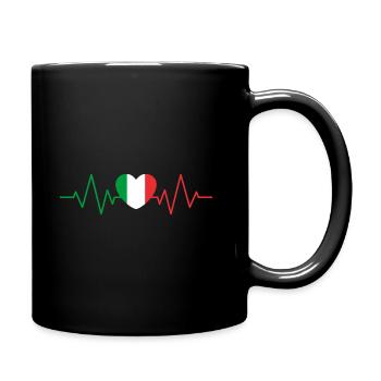 Italian pulse - Tasse einfarbig - Schwarz - Rechts