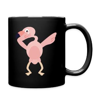 Dabbing flamingo dance timid idea gift - Full Colour Mug - black - Right