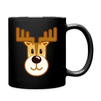 Cadeau de dessin animé de dessin animé de Noël de cerfs-volants - Mug uni - noir - Droite