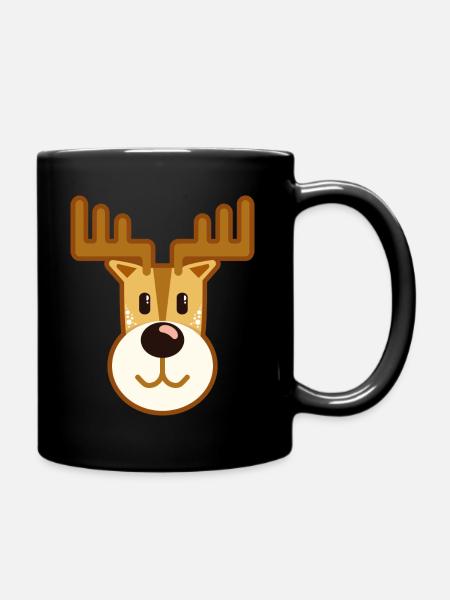 Cadeau de dessin animé de dessin animé de Noël de cerfs-volants - Mug uni - noir