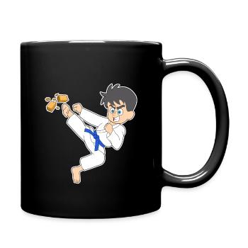 Karaté Bande Dessin jeune Kick Fun Shirt Cadeau enfants - Mug uni - noir - Droite