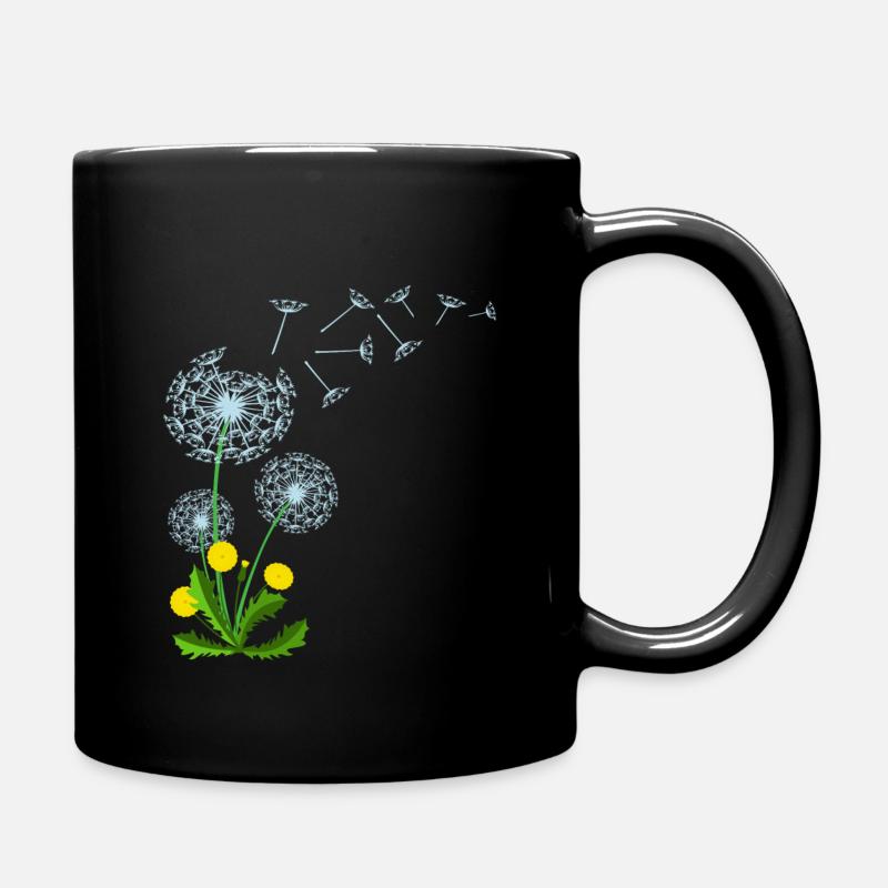 Pusteblume Löwenzahn Dandelion Geschenkidee - Tasse einfarbig - Schwarz