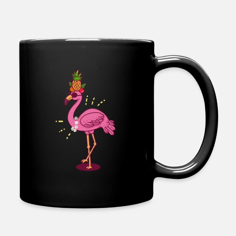 Flamingo Ananas BD Girly Lunettes de soleil Cadeau - Mug uni - noir