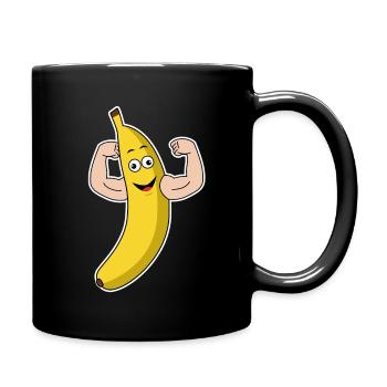 Cadeau de biceps de bodybuilding de muscle de force de banane - Mug uni - noir - Droite