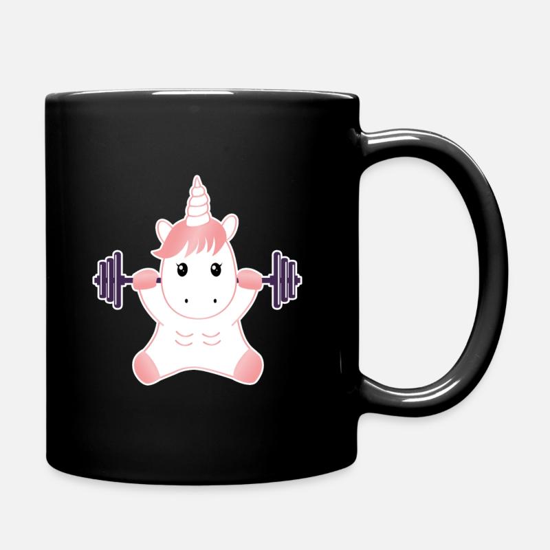 Licorne de remise en forme - Mug uni - noir