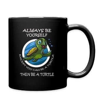 Lustiger Schildkröten Spruch T-Shirt Geschenk - Tasse einfarbig - Schwarz - Rechts