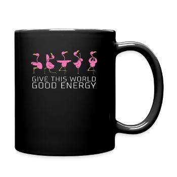 Flamingo disant yoga cadeau drôle drôle - Mug uni - noir - Droite