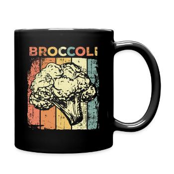 Brokkoli - Tasse einfarbig - Schwarz - Rechts