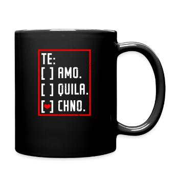 Edm Rave Te Amo Techno Gift - Full Colour Mug - black - Right