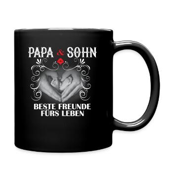 Vater Sohn Shirts / Vater Sohn Sprüche /Vater Sohn - Tasse einfarbig - Schwarz - Rechts