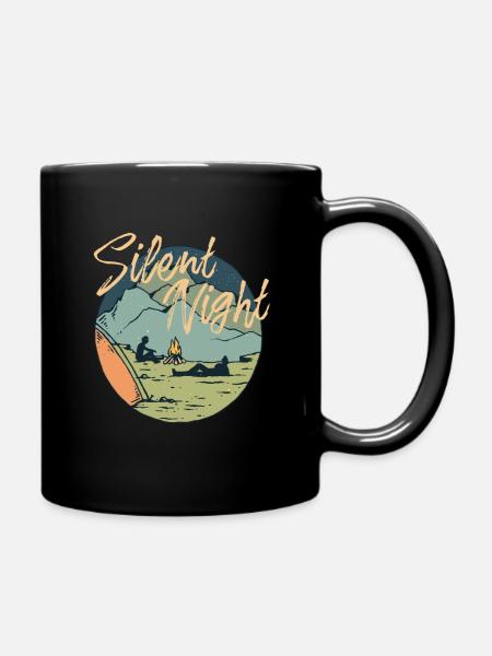 Quiet night "campfire" | Tshirt & Gift - Full Colour Mug - black