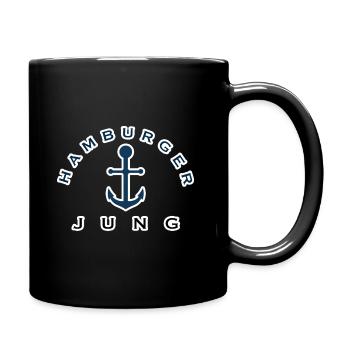 Hamburg Hamburger Jung Spruch - Tasse einfarbig - Schwarz - Rechts