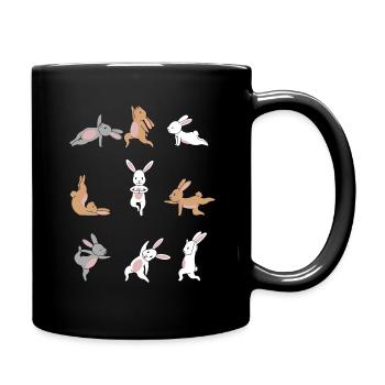 Yoga lapin méditation Yogi lapin Namaste cadeau - Mug uni - noir - Droite