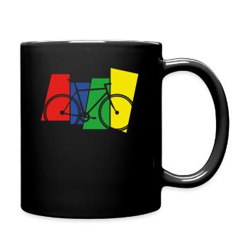 Tour à vélo - Mug uni - noir - Droite