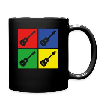 Ukulele - Tasse einfarbig - Schwarz - Rechts