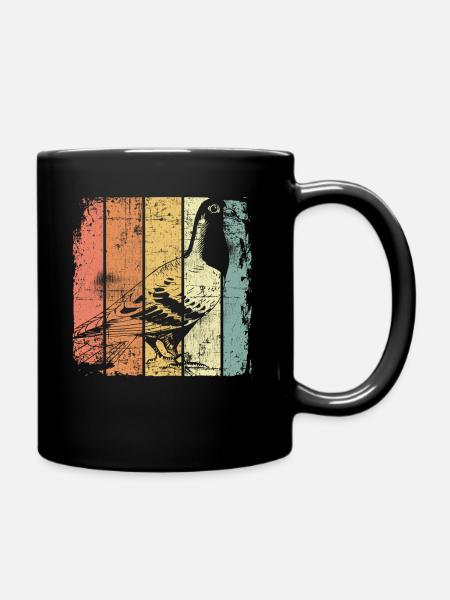 Brieftaube - Tasse einfarbig - Schwarz