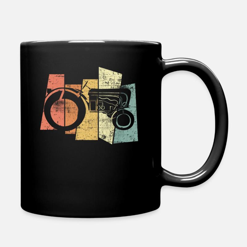 Traktor Bauer - Tasse einfarbig - Schwarz