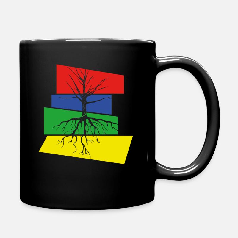 Baum - Tasse einfarbig - Schwarz