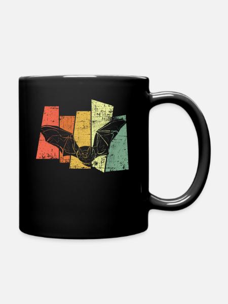 Fledermaus - Tasse einfarbig - Schwarz