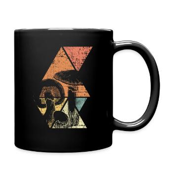 Pilze Shrooms - Tasse einfarbig - Schwarz - Rechts