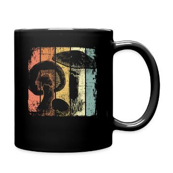 Mushroom - Full Colour Mug - black - Right