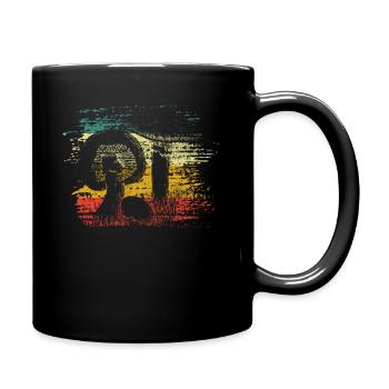 Shrooms Pilz - Tasse einfarbig - Schwarz - Rechts