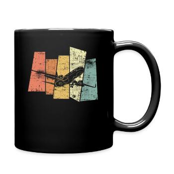 Airplane - Full Colour Mug - black - Right