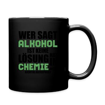 Chemie - Tasse einfarbig - Schwarz - Rechts