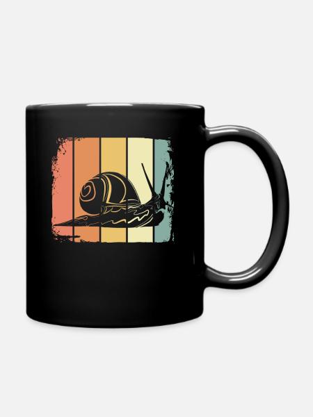 Schnecke - Tasse einfarbig - Schwarz