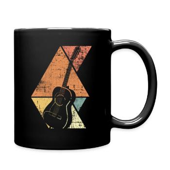 Gitarre - Tasse einfarbig - Schwarz - Rechts