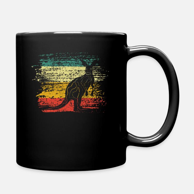 Känguru - Tasse einfarbig - Schwarz