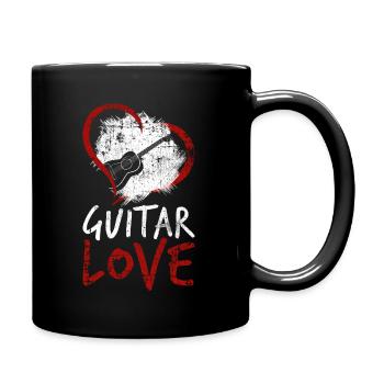 Gitarre - Tasse einfarbig - Schwarz - Rechts